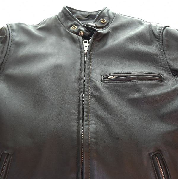 ショット SCHOTT 90s USA製 641 裏ライナー付き取り外し可 シングルライダース ジャケット 641 34 ジャケット ブラック 103MT-2812