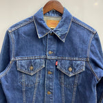 【曜日割引対象外】 リーバイス Levi's 70's 70505 BIG E ケアタグ 濃紺 USA製 デニム ジャケット ブルー 40サイズ 201MT-4718 VB