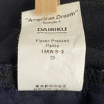 ダイリク DAIRIKU Flasher Pressed Pants 19AW B-3 ボトムスその他 ブラック 29サイズ 201MB-1013