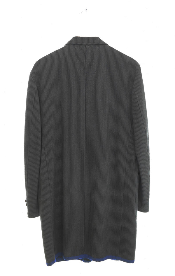 コムデギャルソン COMME des GARCONS HOMME 90s AD1999 田中オム期 ウールコート 比翼仕立て パイピング 90's HJ-04008M コート ブラック Mサイズ 103MT-3355