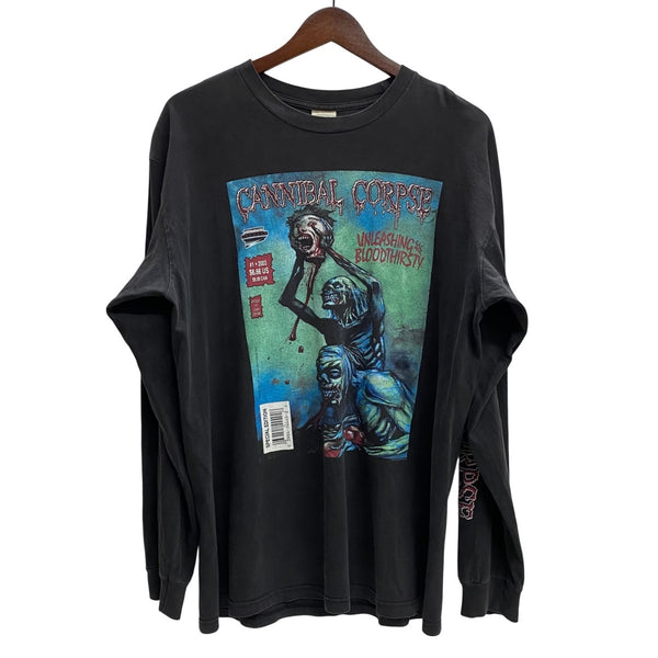 【曜日割引対象外】 ヴィンテージ vintage Cannibal Corpse 15 Year Killing Spree 2003 バンド ロンT ブラック Lサイズ 201MT-3921 VB