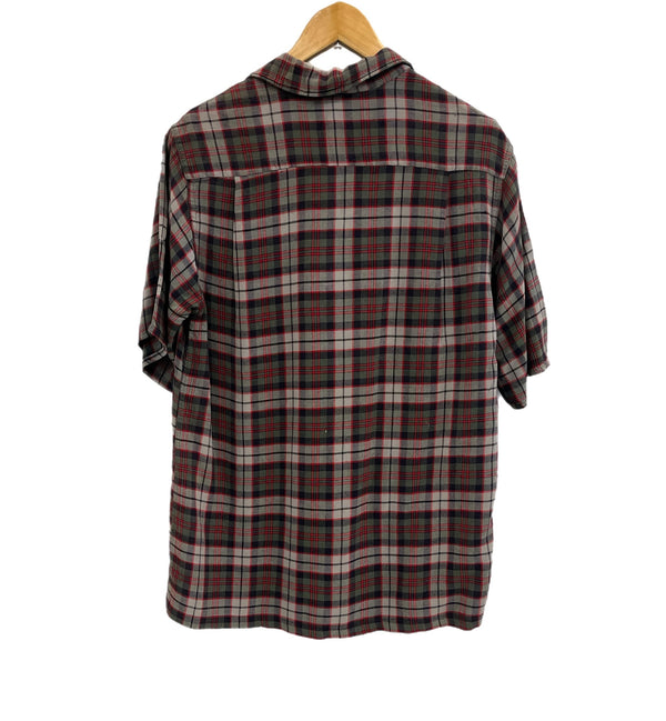 ヴィンテージ vintage 50's～60's 50年代 60年代 harper チェック 開襟 オープンカラーシャツ ボックス ループカラー 半袖シャツ レッド Mサイズ 101MT-4128