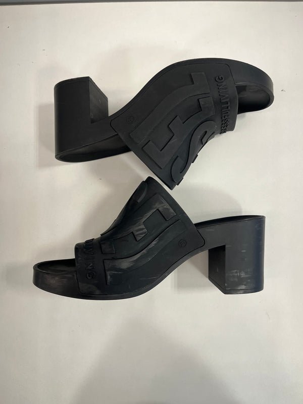 ディーゼル DIESEL ロゴ ラバー ヒールサンダル 黒 レディース靴 サンダル その他 ブラック サイズ38 101sh-2395