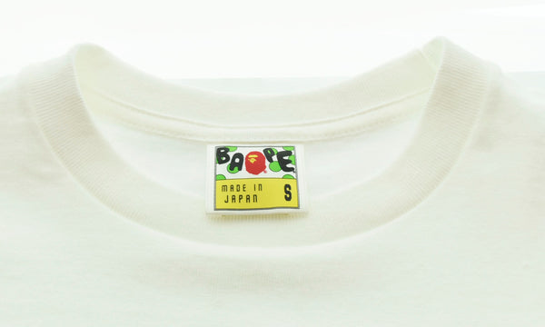 アベイシングエイプ A BATHING APE  ロゴ プリント 半袖Tシャツ 白 110-254 Tシャツ プリント ホワイト Sサイズ 103MT-525