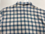 ダブルアールエル RRL 90s 90年代 三ツ星タグ ヘビーネル ネルシャツ ウエスタンシャツ 白 青 長袖シャツ チェック ホワイト Mサイズ 104MT-2015