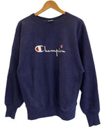 チャンピオン Champion 90s～ ヴィンテージ vintage 刺繍タグ リバースウィーブ REVERSE WEAVE US古着 USA製 スクリプトロゴ スウェット ネイビー Lサイズ 101MT-3465