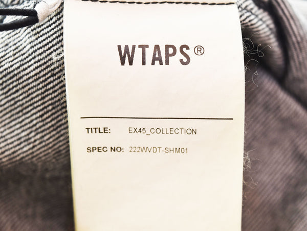 ダブルタップス WTAPS 22AW WCPO 01/LS/COTTON.DENIM ダブルシーピーオー ロングスリーブ コットン デニム シャツ 222WVDT-SHM01  3 ジャケット ブラック 103MT-2469