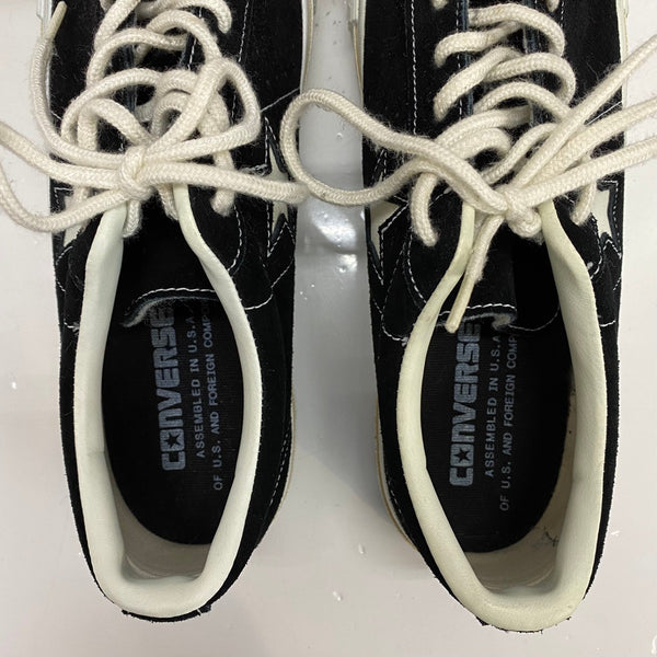 【曜日割引対象外】 コンバース CONVERSE 90's ONE STAR SUEDE デッドストック USA製 7 1/2 メンズ靴 スニーカー ブラック 25.5cmサイズ 201-shoes1512 VB