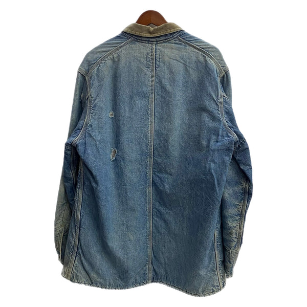オシュコシュビゴッシュ OSHKOSH B'GOSH ~50's デニムカバーオール 襟コーデュロイ ジャケット ブルー 201MT-3577 VB