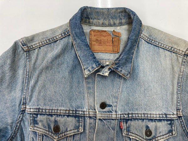 リーバイス Levi's 90s 90年代 75506-0412 デニム トラッカージャケット Gジャン カナダ製 青 サイズ44 ジャケット 無地 ブルー 104MT-2256