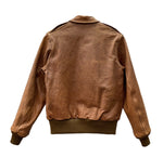 バズリクソンズ BUZZ RICKSON'S 東洋 TYPE A-2 HORSE HIDE FLIGHT JACKET DUBOW フライトジャケット レザー 馬革 CROWN 片爪 茶 サイズ 38 ジャケット ワンポイント ブラウン 104MT-1991