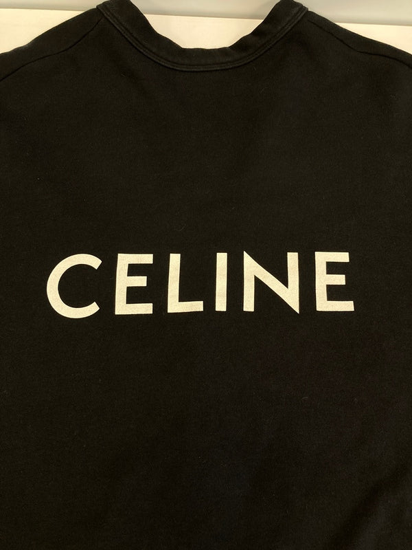 セリーヌ Céline バックロゴ スウェットカーディガン カーディガン ブラック Mサイズ 101MT-4061
