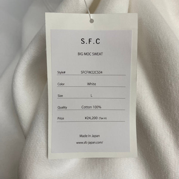 ストライプフォークリエイティブ Stripes For Creative BIG MOC SWEAT SFCFW22CS04 スウェット ホワイト Lサイズ 201MT-4413