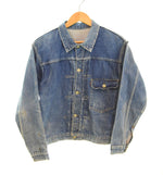 リーバイス Levi's 506xx 1st 40年代 40s 40'S 1947 前期 片面タブ BIGE 革パッチ VINTAGE DENIME JACKET ファースト ヴィンテージ デニム オリジナル ジャケット ブルー 103MT-2181