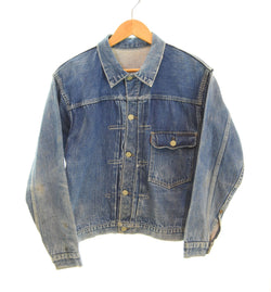 リーバイス Levi's 506xx 1st 40年代 40s 40'S 1947 前期 片面タブ BIGE 革パッチ VINTAGE DENIME JACKET ファースト ヴィンテージ デニム オリジナル ジャケット ブルー 103MT-2181