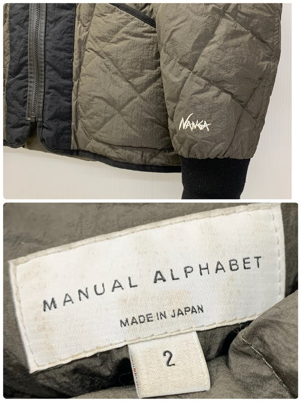 ナンガ NANGA × MANUAL ALPHABET NC FT DOWN JACKET MA-J-245 ジャケット ブラック 2サイズ 201MT-3142