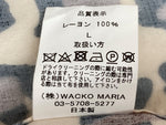ワコマリア WACKO MARIA オープンカラー 開襟シャツ フロントボタン レオパード柄 ヒョウ柄 レーヨン MADE IN JAPAN 日本製 ベージュ系 茶色 長袖シャツ 総柄 ベージュ Lサイズ 104MT-1816