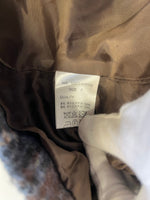 アクレント ACLENT ルーズシャギーダブルジャケット チェック ジャケット ブラウン フリーサイズ 101LT-251