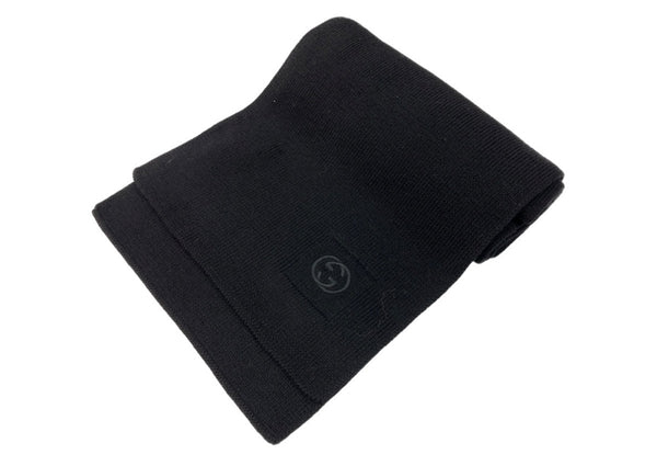 グッチ GUCCI GG LOGO SCARF ロゴ マフラー スカーフ 刺繍 黒 マフラー・ストール ロゴ ブラック 104Z-27