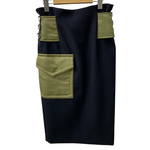 サカイ sacai メルトンジップタイトスカート ロングスカート 19-04715 スカート ネイビー 201LB-109