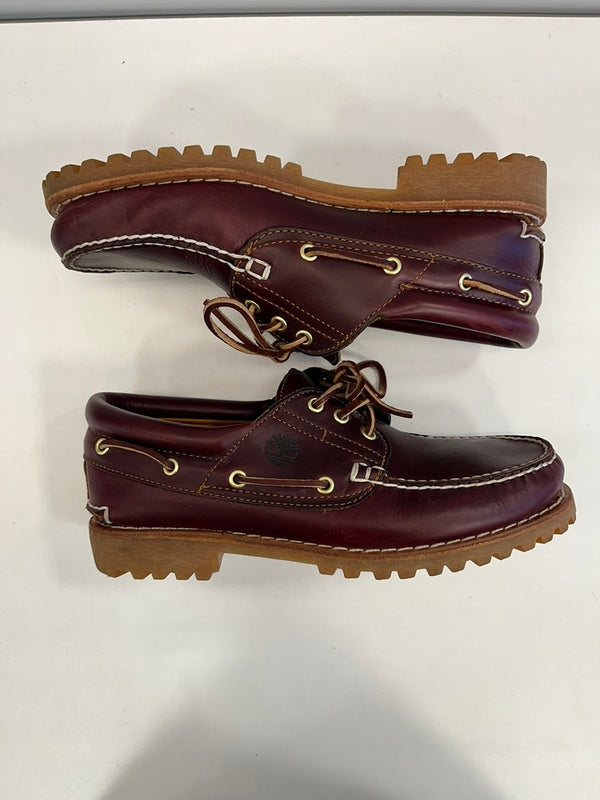 ティンバーランド Timberland HS 3 EYE LUG BURGUNDY スリーアイ クラシックラグ バーガンディ モカシンシューズ 50009 メンズ靴 モカシン ワインレッド サイズ9(参考サイズ約27cm) 101sh-2385