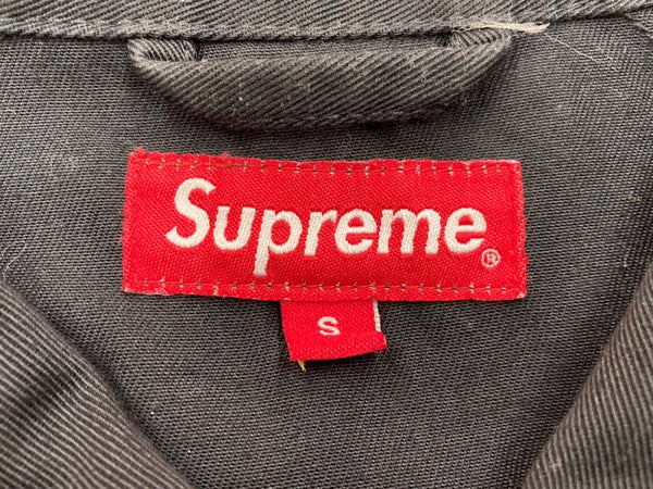 シュプリーム SUPREME × ANTIHERO アンタイヒーロー Snap Front Twill Jacket スナップ フロント ツイル ジャケット 黒 ジャケット 刺繍 ブラック Sサイズ 104MT-1620