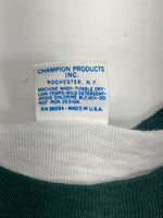 チャンピオン Champion 70's 70年代 バータグ リンガーT CULVER STAFF プリント vintage ヴィンテージ made in USA アメリカ製 グリーン Tシャツ ホワイト Mサイズ 101MT-4130