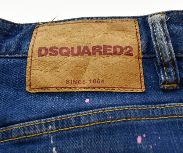 ディースクエアード DSQUARED2 SEXY TWIST JEAN USED加工 スキニー デニムパンツ 青 S71LB0476 デニム ブルー 52 103MB-170