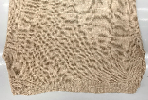 ダブルアールエル RRL 90s Plain Solid LINEN SWEATER リネン セーター ニット 薄手 三ツ星タグ Ralph Lauren 薄茶 セーター 無地 ベージュ Mサイズ 104MT-2296