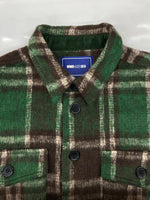 ウィンダンシー WIND AND SEA 23AW SHAGGY PLAID CPO SHIRT JACKET シャギー チェック シャツ ジャケット 起毛 長袖 緑 WDS-O-FAL-24-Q1-JK-08 ジャケット チェック グリーン Lサイズ 104MT-1784