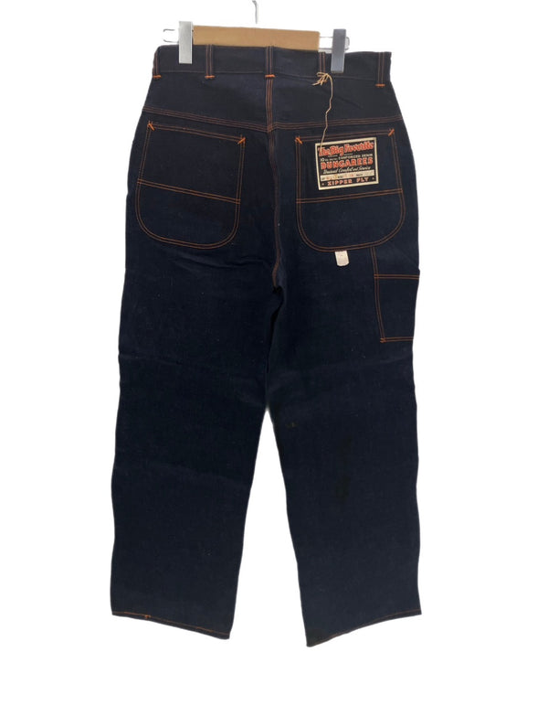 ヴィンテージ vintage 50's～60's 50～60年代 The Big Favorite DUNGAREES ペインターパンツ オレンジ糸 トリプルステッチ GRIPPER ZIPPER DEAD STOCK デニム ブルー W31L30 101MB-634