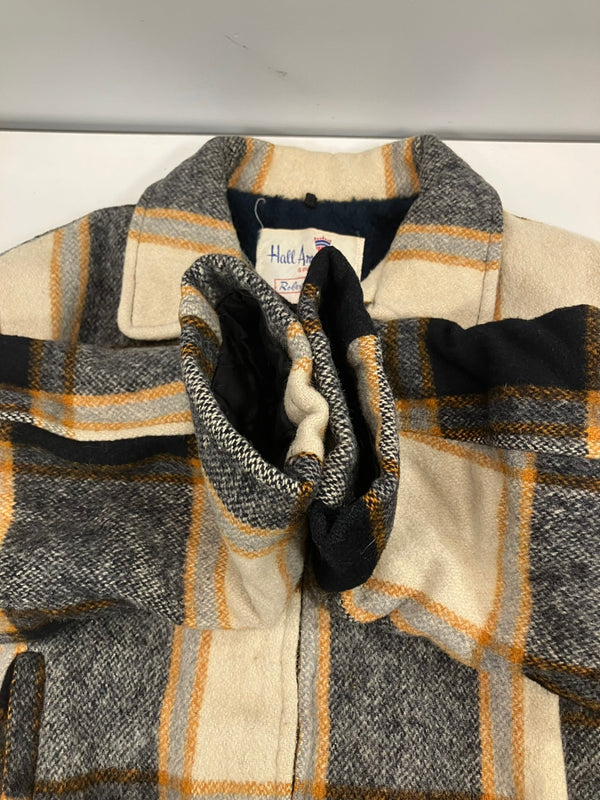 ヴィンテージ vintage 50's 50年代 Hall American SPORTSWEAR Robert Hall ウール系 チェック スポーツジャケット スイングトップ ブルゾン SERVAL ZIP   42 ジャケット ベージュ 101MT-5079