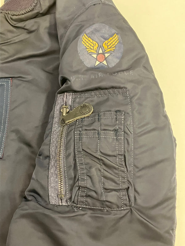 アルファ インダストリーズ ALPHA INDUSTRIES B-15C FLIGHT JACKET MIL-J-6251 フライトジャケット ミリタリー 8415-633-9634 38 ジャケット ネイビー Mサイズ 101MT-3339