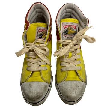 【曜日割引対象外】 グッドガイズ GOOD GUYS 80's ファイヤーパターン ハイカット メンズ靴 スニーカー イエロー 26cmサイズ 201-shoes1586 VB