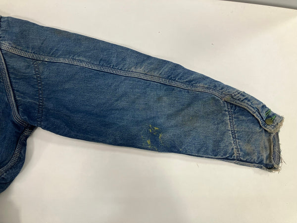 オシュコシュ OSHKOSH B'GOSH 60's 60年代 デニム カバーオール チョアコート ブランケット付き ライナー 横縞 VINTAGE ヴィンテージ ジャケット ブルー 101MT-5080