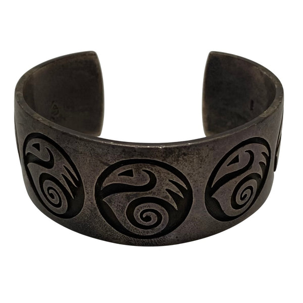 【曜日割引対象外】 【中古】ヴィンテージ vintage ホピ族 ウォーターバード Loren Phillips ローレンフィリップス メンズジュエリー・アクセサリー インディアンジュエリー バングル シルバー 201goods-668 VB