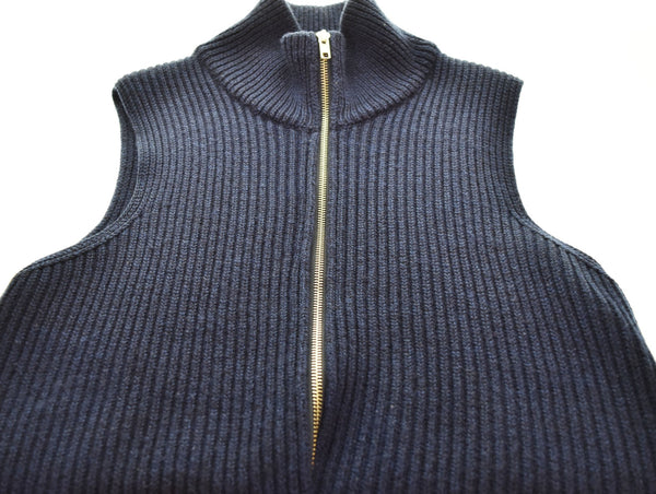 メゾンマルジェラ Maison Margiela  2009AW マルタンマルジェラ ここのえ期 ドライバーズニットベスト ベスト ネイビー 103MT-2898