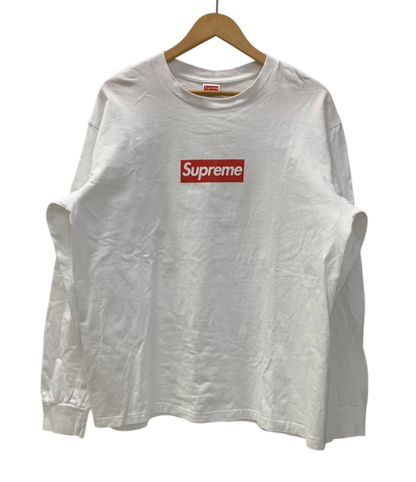 シュプリーム SUPREME Box Logo L/S Tee 長袖カットソー ロンT ホワイト Lサイズ 201MT-3144