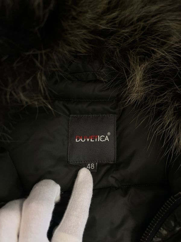 デュベティカ DUVETICA 2way ファー付き ダウンジャケット  U.380.00.F-1001R サイズ48 ジャケット グリーン 101MT-4655