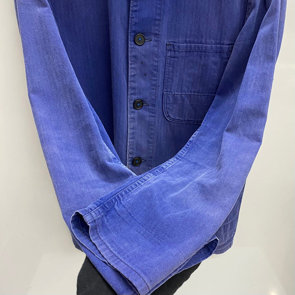 【曜日割引対象外】 ヴィンテージ vintage 40's 50's FRENCH MILITARY フランス軍 ヘリンボーン カバーオール ジャケット ネイビー 48サイズ 201MT-4479 VB