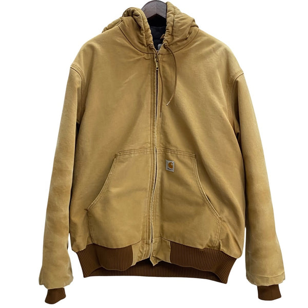 【曜日割引対象外】 カーハート Carhartt 12年製 Duck Active Jacket USA製 ジャケット ベージュ Lサイズ 201MT-3879 VB