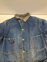 オシュコシュ OSHKOSH B'GOSH 60's 60年代 デニム カバーオール チョアコート ブランケット付き ライナー 横縞 VINTAGE ヴィンテージ ジャケット ブルー 101MT-5080