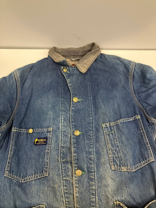 オシュコシュ OSHKOSH B'GOSH 60's 60年代 デニム カバーオール チョアコート ブランケット付き ライナー 横縞 VINTAGE ヴィンテージ ジャケット ブルー 101MT-5080