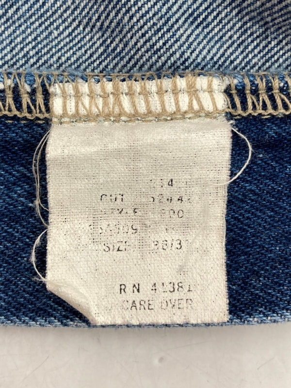 ダブルアールエル RRL 90s DENIM PANTS デニム パンツ ボタンフライ ジーパン ジーンズ USA製 Ralph Lauren 青 ロゴ デニム ブルー 104MB-212