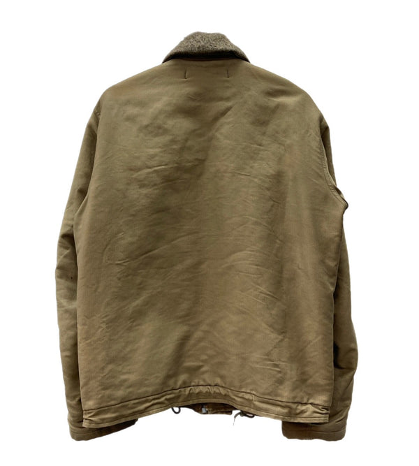 バズリクソンズ BUZZ RICKSON'S N-1 デッキジャケット NAVY DEPARTMENT Military ミリタリー U.S.NAVY ステンシル M品番  M13530 ジャケット ワンポイント ブラウン Lサイズ 104MT-2181