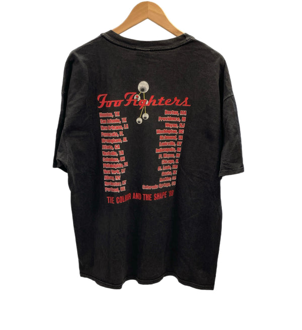 バンドTシャツ BAND-T 90s 90's vintage ヴィンテージ Stedman by Hanes FOO FIGHTERS THE COLOUR AND THE SHAPE フー・ファイターズ ©1997 XL Tシャツ ブラック LLサイズ 101MT-2724