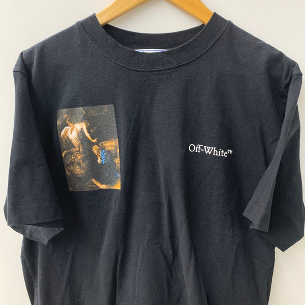 オフホワイト Off-White Caravaggio Lute Short Sleeve OMAA027S22JER001 Tシャツ ブラック Lサイズ 201MT-4804