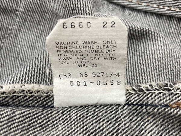リーバイス Levi's 90s 90年代 501 先染め BLACK USA製 ジーパン ジーンズ 黒 無地 デニム ブラック W30 L36 104MB-322