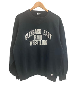 ラッセルアスレチック RUSSELL ATHLETIC 90's 90s 90年代 3段プリント WRESTLING レスリング アメリカ製 MADE IN USA US古着 Vintage ヴィンテージ スウェット ブラック Lサイズ 101MT-3639