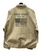 ラルフローレン RalphLauren Polo Sport ポロ スポーツ  90's SWING TOP スウィングトップ U.S.-67 バックプリント 茶 ジャケット ロゴ ベージュ 104MT-2299